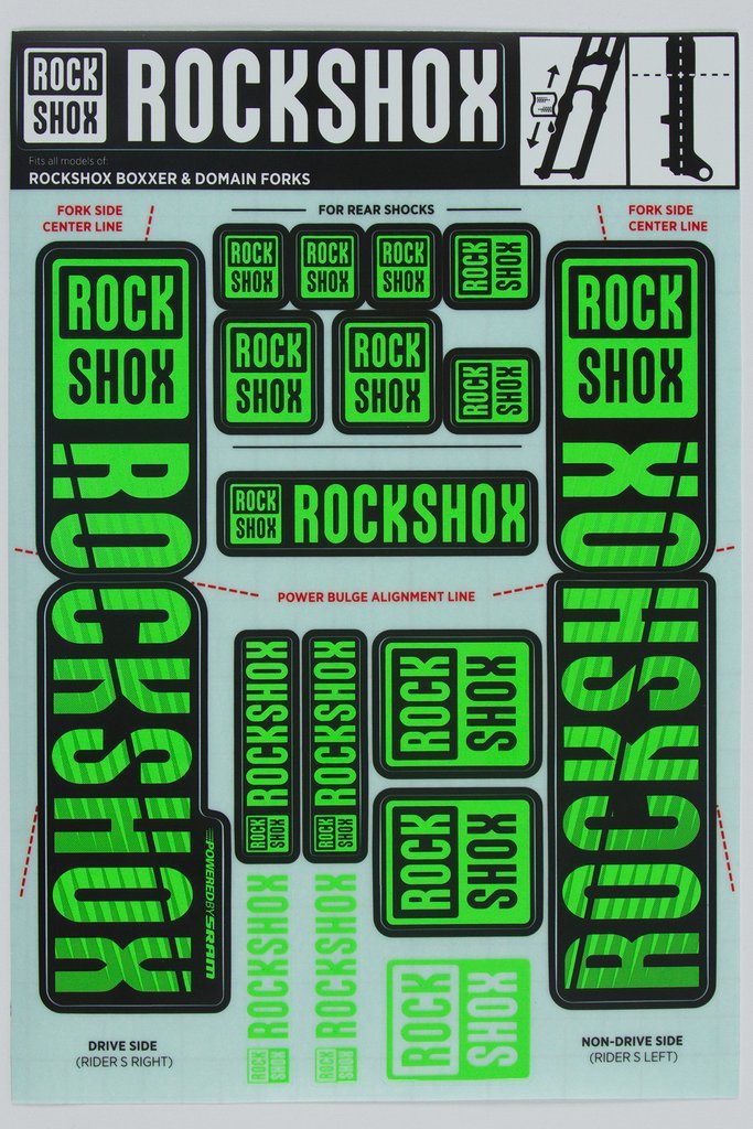 Nálepky RockShox - 35mm DUAL CROWN NE05 GREEN MY18 -BOXXER/DOMAIN DUAL CROWN