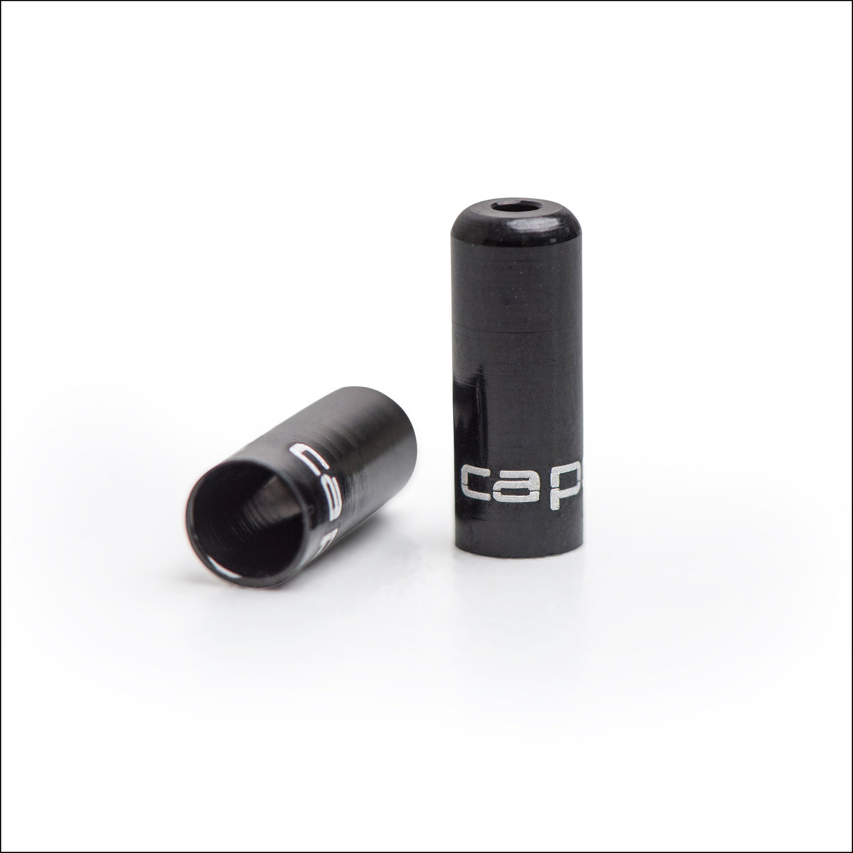 capgo OL otevřená koncovka pro 5mm brzdový bovden, černá, hliník, 10ks