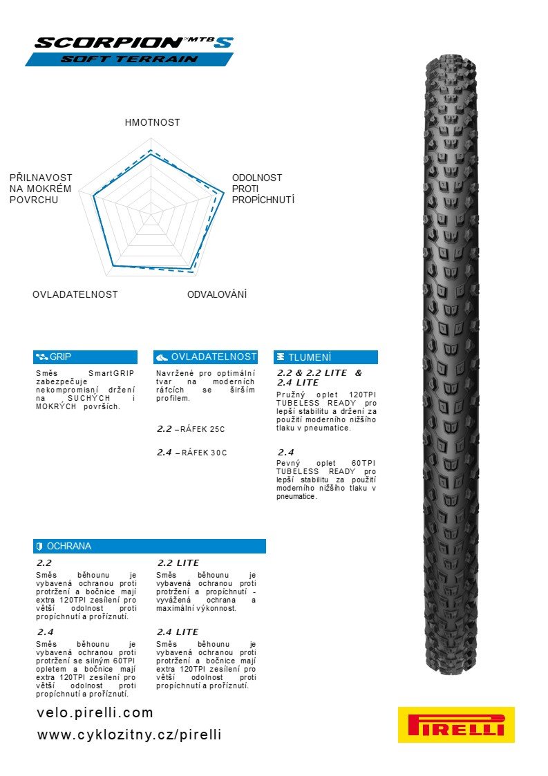 Plášť Pirelli Scorpion MTB S 29 x 2.2