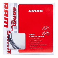 SRAM Shift Road and MTB Cable Kit Black 4mm (1x 1500mm, 1x 2300mm 1.1mm polished stainless