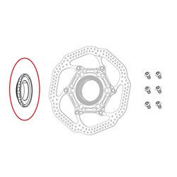 Centrální matice pro Lockring kotouče, SRAM logo, 1ks
