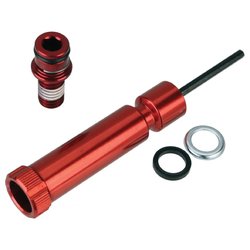 Fork REBOUND DAMPER KNOB KIT - (INCLUDES ADJUSTER KNOB & BOLT) ALUMINUM RED LONG - (USE WI