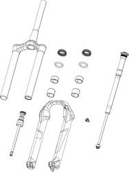 FORK LOWER LEG - (DECALS INCLUDED) 29 15X110 BOOST™ ELECTRIC RED 100-120mm - SID 35MM D1+