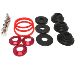 REAR SHOCK TRAVEL CHANGE KIT (INCLUDES TRAVEL REDUCERS, BOTTOM POST, AND BOTTOM OUT BUMPER