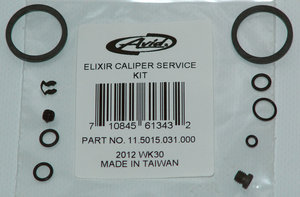 DISC BRAKE CALIPER KIT - (INCLUDES PISTONS, SEALS & BLEED SCREWS) - ELIXIR