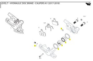DISC BRAKE CALIPER PISTON KIT - (INCLUDES 2-21mm CALIPER PISTONS, SEALS & O-RINGS) - LEVEL