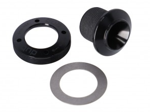 CRANK ARM BOLT KIT SELF-EXTRACTING M18/M30 DUB ALUMINUM - FORCE E1 - NO LOGO - BLACK STEAL