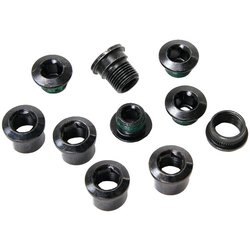 CHAINRING BOLT KIT 5X2 M8.5X7 / M8.5X5 STEEL BLACK, HIDDEN BOLT INCLUDING SPACER QTY 5