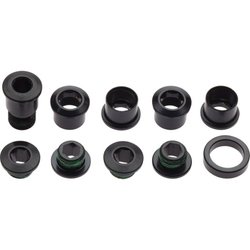 CHAINRING BOLT KIT 5X2 M8.5X7 / M8.5X5 ALUMINUM BLACK, HIDDEN BOLT INCLUDING SPACER QTY 5