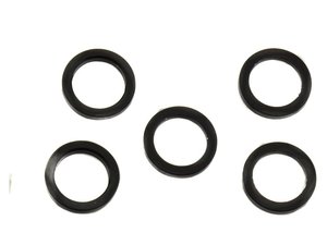 CRANK CHAINRING NUT SPACER KIT 2MM ALUMINUM BLACK QTY5