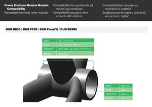 Středová osa DUB PressFit (MTB SuperBoost+) 92mm